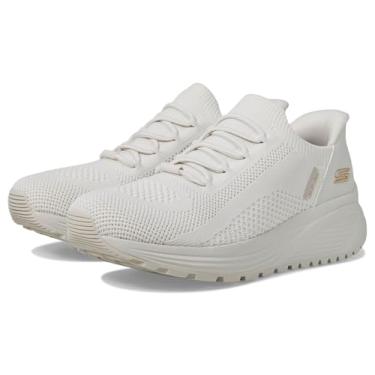 Imagem de Skechers Tênis feminino sem cadarço Bobs Sparrow 2.0-Lucky Run, Off-white, 38