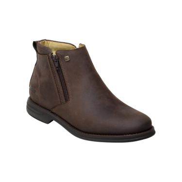 Imagem de Botina Zebu Antomica De Ziper Em Couro Masculina Mustang Graxo 59180