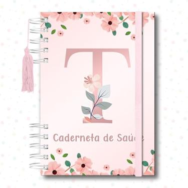 Imagem de Caderneta de Saúde da Criança, Caderno de Vacinação, Alfabeto Floral Rosa, 118 Páginas, 21,5 x 15,5 cm (T)