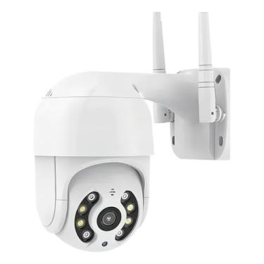 Imagem de Kit Câmera de Segurança Dome Externa Wi-Fi à Prova D'Água, HD 1080p, Visão Noturna IR, 360 Graus + Cartão de Memória 64 GB