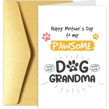 Imagem de Chenive Cartão engraçado do Dia das Mães da avó do cão, cartão de dia das mães para vovó, presentes de dia das mães, feliz dia das mães para minha avó cachorro pawsome