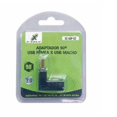 Imagem de Adaptador usb 3.0 macho p/ usb 3.0 fêmea 90 xc-adp-52 - X cell
