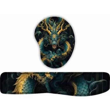 Imagem de KIT Mouse Pad + Apoio de teclado Dragão Chines - JDM