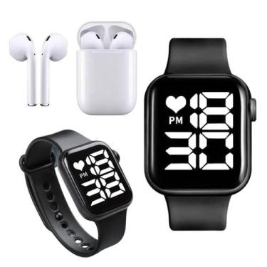 Imagem de Fone sem fio Bluetooth Tws + Relógio digital esportivo Masculino e Fem