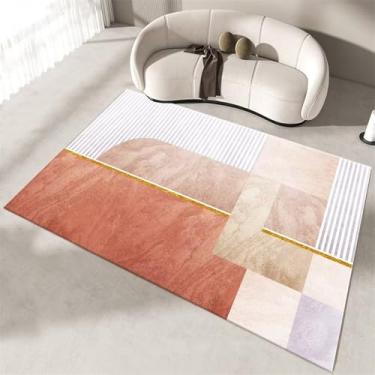 Imagem de Tapetes para sala de estar, decoração moderna para casa, tapetes para quarto, cabeceira, tapete leve, luxuoso, tatami, flanela, 10.200 x 300 cm, 78,7 x 118 pol.