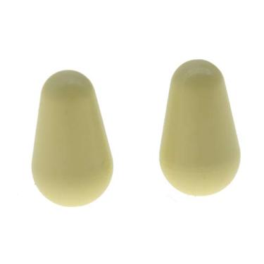 Imagem de KAISH 2 peças de captação de 5 vias para guitarra, interruptor de ponta, interruptor de tampa, botão serve para Fender Strat Stratocaster branco envelhecido
