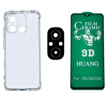 Imagem de Capa Capinha + Ceramica 9d + Camera Compativel Xiaomi Redmi 12c - CCS