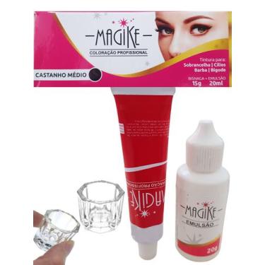 Imagem de TINTURA para SOBRANCELHA CILIOS BARBA BIGODE MAGIKE 15G EMULSÃO 20G DU