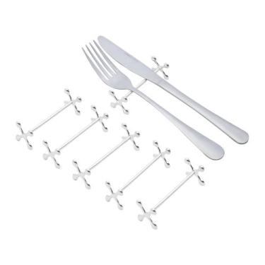 Imagem de Jogo de 6 Descansos de Talher em Zamac Prata - Wolff