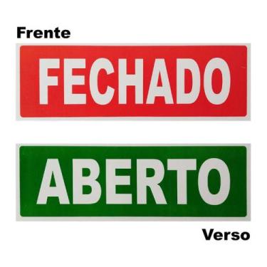 Imagem de Placa de Sinalização Aberto / Fechado - Pacific