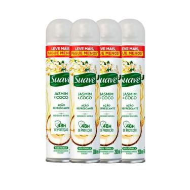 Imagem de Kit Desodorante Aerosol Suave Jasmim E Coco 200ml - 4 Unidades