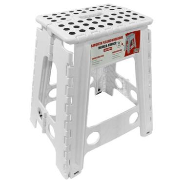 Imagem de Banqueta Plástico Dobrável Camping Pesca 45cm 150kg - Nagano