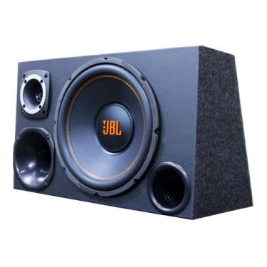 Imagem de Caixa Trio Som Automotivo Completa Selada Subwoofer Jbl - Oestesom