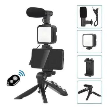 Imagem de Kit Youtuber Tripe Vlog Live Suporte Celular Led Microfone - Tripe Sup