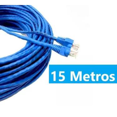 Imagem de Cabo de rede AZUL -- 15 Metros profissional -- CFTV -- Internet -- Mon