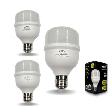 Imagem de Kit 3 lâmpadas Bulbo Led 20w frio 6500k - Maxxy