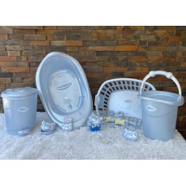 Imagem de Kit Banho Banheira 22 L Saboneteira Lixeira ofuro 9 IENS - Plastbrasil