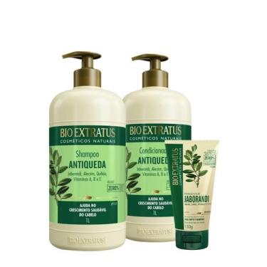 Imagem de Kit Bio Extratus Jaborandi Antiqueda Shampoo Litro Condicionador e Fin