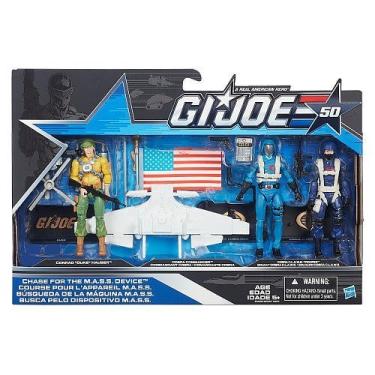 Imagem de G.I. Joe, 50th Anniversary, Chase for the MASS Device Action Figure Set [Duke, Cobra Commander, and Cobra CLAWS Trooper], 3.75 Inches