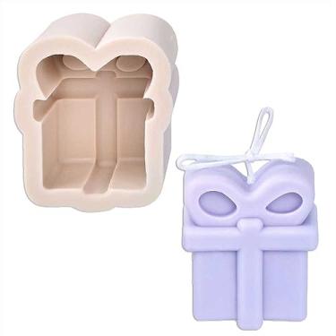 Imagem de Tone Fun Moldes de silicone em forma de caixa de presente para fazer velas, resina, velas de aromaterapia, sabonete de cera artesanal, decoração de casa, artesanato