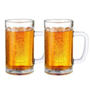 Imagem de Kit 2 Caneca De Chopp Diy Cerveja 400ml Vidro Grosso - Vitrizi