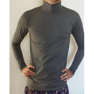 Imagem de Blusa Segunda Pele Masculina Gola Alta Proteção Solar Uv Fp50 Esportes