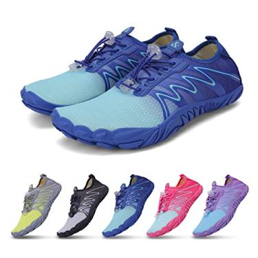 Imagem de ziitop Sapatos aquáticos para homens e mulheres praia descalço natação escalada piscina meias, antiderrapante, respirável, secagem rápida, leve, sem cadarço, esportes ao ar livre, caminhadas, passeios