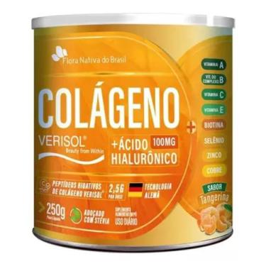 Imagem de Colágenos verisol + ácido hialurônico sabor tangerina - FLORA NATIVA