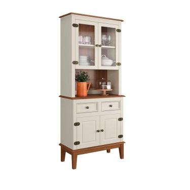 Imagem de Arca E Oratório 4 Portas E 2 Gavetas - Madeira Maciça Off White