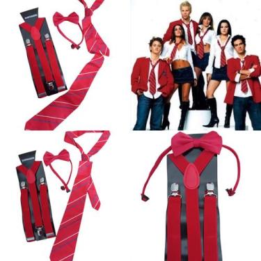 Imagem de Kit Gravata Rebeldes + Suspensorio Adulto Para Show Rbd - dinka