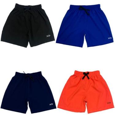 Imagem de 3 Shorts Bermudas Masculina Infantil Praia Piscina Tactel Premium de V