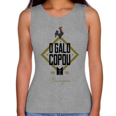 Imagem de Regata Feminina O Galo Copou! - Foca na Moda, Cinza, M