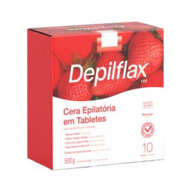 Imagem de Cera Quente Depilatória Depilação Profissional Morango Depilflax Barra