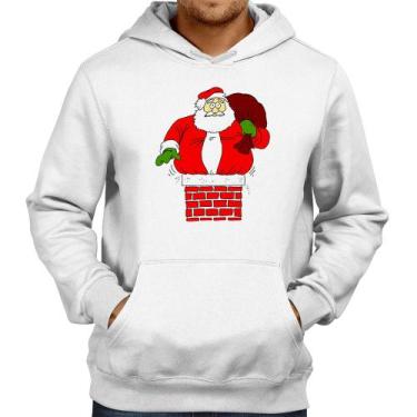 Imagem de Moletom Papai Noel Chaminé - Foca na Moda, Branco, G