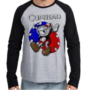 Imagem de Camiseta Manga Longa blusa Cuphead game - Empório Dutra, GG  adulto