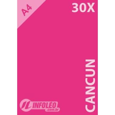Imagem de 30 Folhas Papel Color Plus A4 180g Cancun (rosa Escuro)