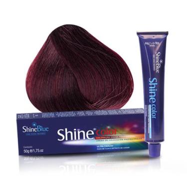 Imagem de Coloração 4.66 Castanho Médio Vermelho Intenso Shine Blue 50g