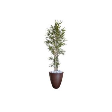 Imagem de Planta Árvore Artificial Bambu 2,11m Com Vaso Marrom 44 - FLORESCER DE