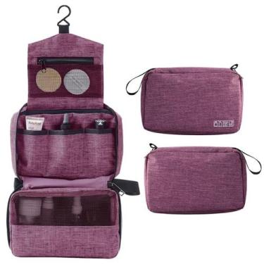 Imagem de Necessaire Impermeável COm Cabide 50244 - Mana Om By Ello, Roxo