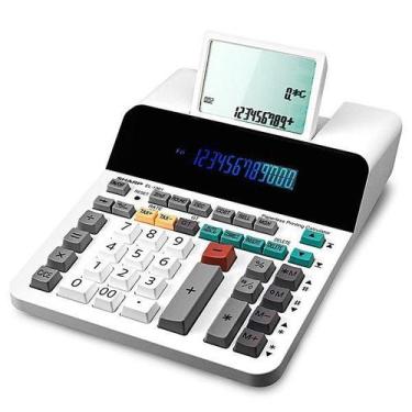 Imagem de Calculadora Sharp EL-1901 12 Digitos Display de 5 Linhas 110V Branco