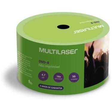 Imagem de DVD Gravável DVD-R 4,7GB/120MIN/16X Tubo com 50 Unidades - Multilaser