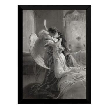 Imagem de Quadro Arte Anjo Encontro Romântico 1864 Mihály Zichy - Fanarte