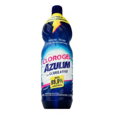 Imagem de Cloro em Gel Azulim 1L Mata 99,9% Bactérias Limpeza Profunda e Eficaz