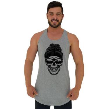 Imagem de Regata Longline Estampada Masculina MXD Conceito Caveira de Gorro, Mas