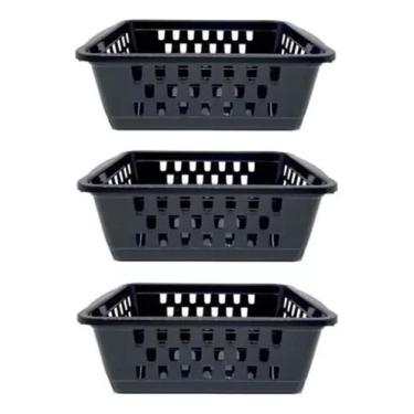 Imagem de Cestinhas Organizadoras Empilháveis Kit 3 Peças 2300ml - Ercaplast