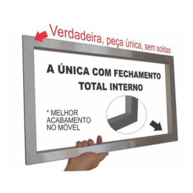 Imagem de Moldura inox Acabamento recorte móvel compatível Microondas LG 30lts -