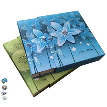 Imagem de Álbum de fotos TOTOCAN 4X6 Pacote com 2, cada álbum de fotos tem capacidade para até 200 fotos 4x6, Total de 400 fotos, Família - Viagens - Álbum de fotos de bebê (Dandelion e Lírio)