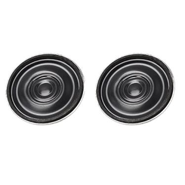 Imagem de DMiotech Pacote com 2 alto-falantes magnéticos de 0,5 W, 8 Ohm, 27 mm de diâmetro, tipo redondo, para intercomunicador de edifícios, preto