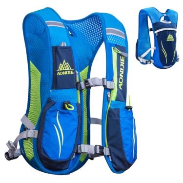 Imagem de TRIWONDER Colete de hidratação leve 5,5L mochila superior para trilha, corrida, ciclismo, maratonista, profissional, ao ar livre, homens e mulheres (azul - apenas colete)
