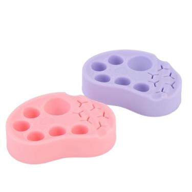 Imagem de Paleta de Levantamento de Cílios de Silicone de 2 Unidades, Paleta de Laminação de Sobrancelha Multifuncional, Bandeja de 6 Funções, Ferramenta de Mistura de Tonalidade DIY